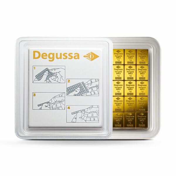 50 x 1 g Degussa Goldbarren - Combibar® (geprägt) – Bild 2