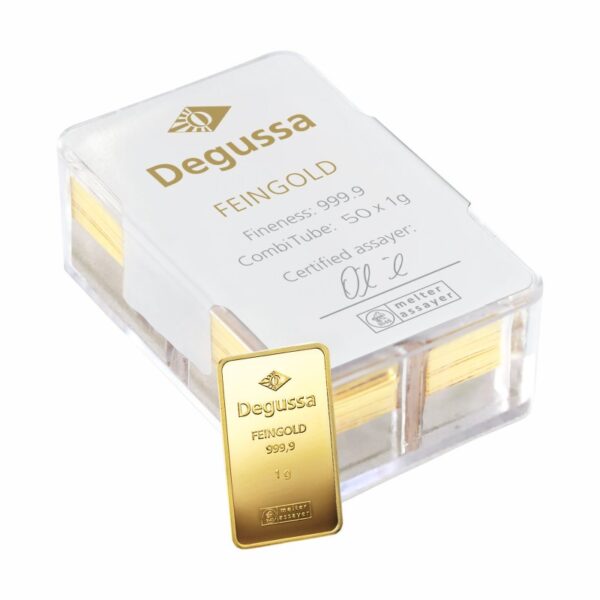 50 x 1 g Degussa Goldbarren - Combicube® (geprägt) – Bild 5