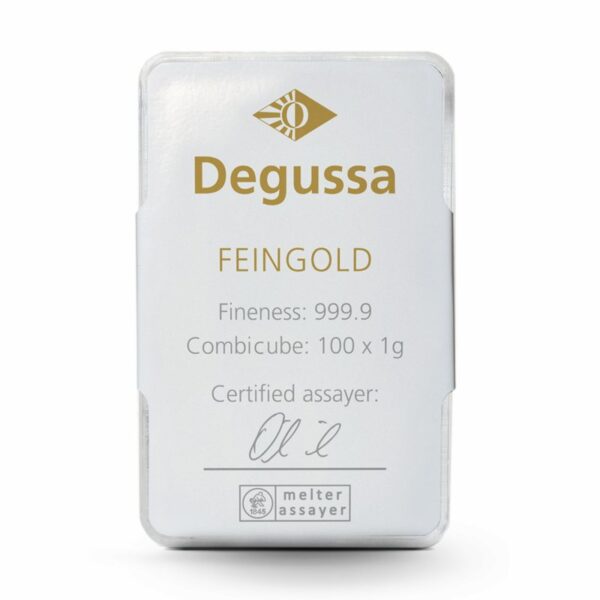 2000 x 1 g Degussa Goldbarren - Combicube® Masterbox (geprägt) – Bild 3