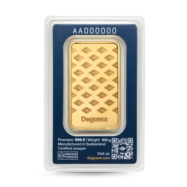 100 g Degussa Goldbarren (geprägt) – Bild 2