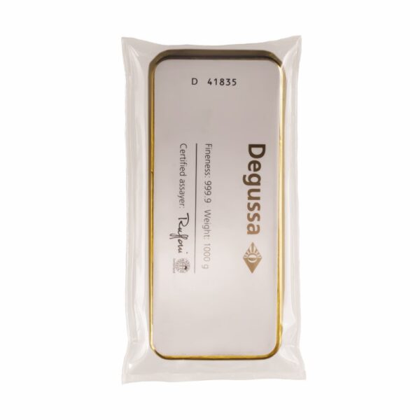 1000 g Degussa Goldbarren (gegossen) – Bild 3